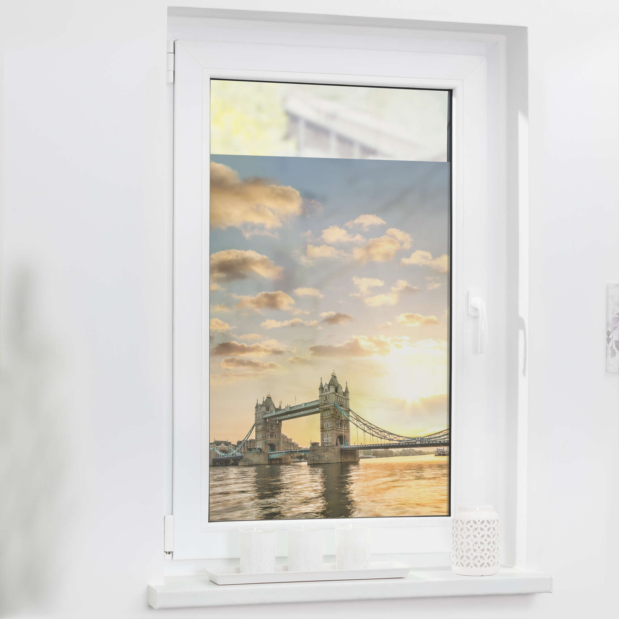 Fensterfolie mit Motiv Tower Bridge Fensterfolie mit Motiv Tower Bridge