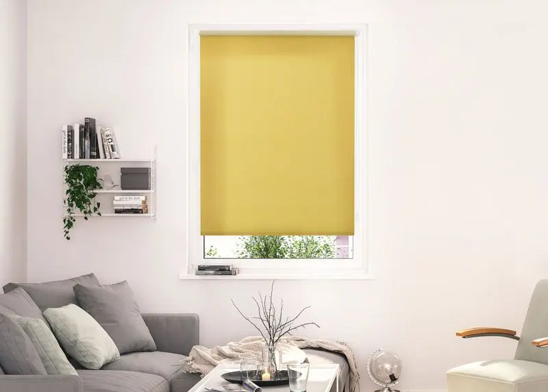 Rollo in der Farbe Gelb Lichtdurchlässig