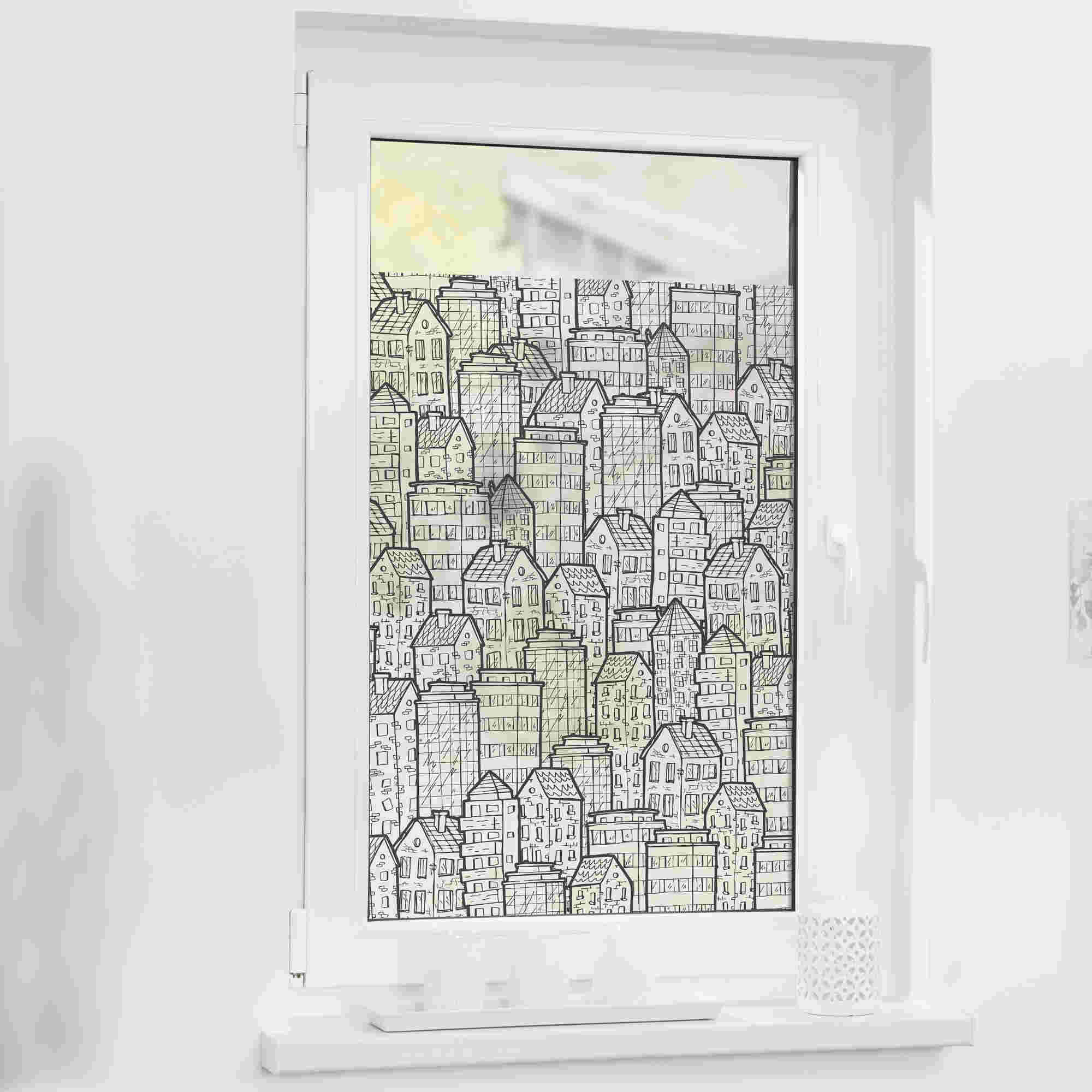 Fensterfolie mit Motiv Stadt Fensterfolie mit Motiv Stadt