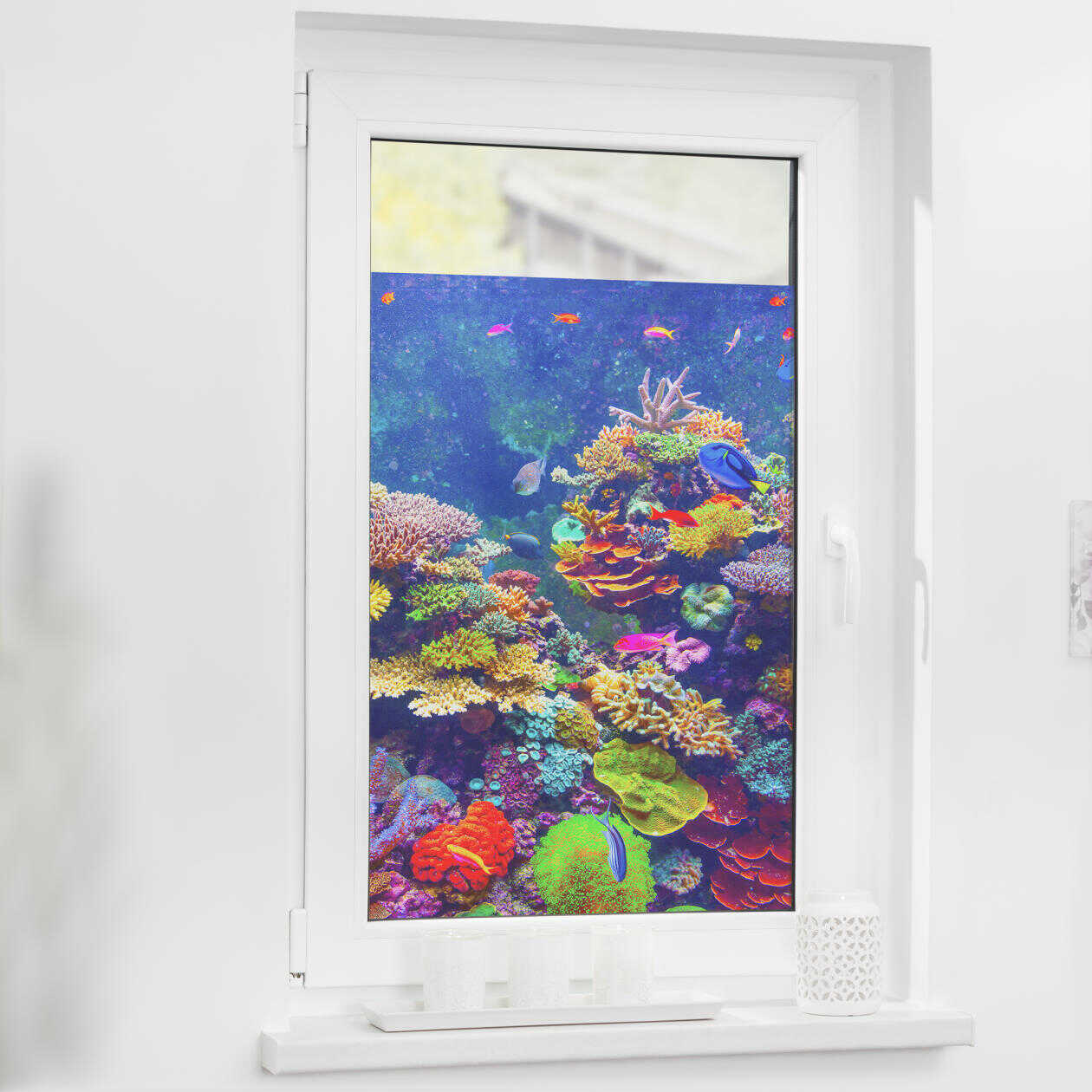 Fensterfolie mit Motiv Aquarium Fensterfolie mit Motiv Aquarium