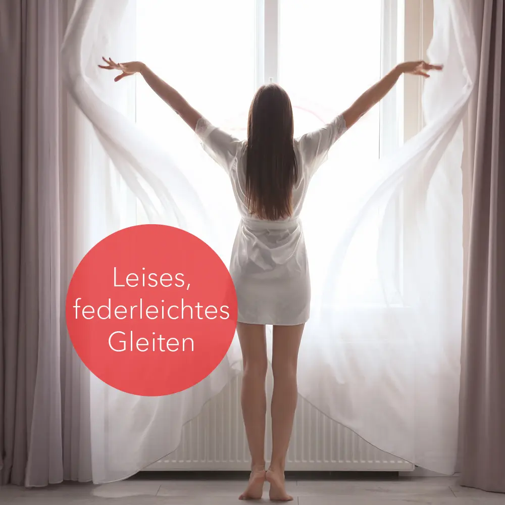 X-Gleiter für Gardinenschienen 120 Stück + 6 Feststeller