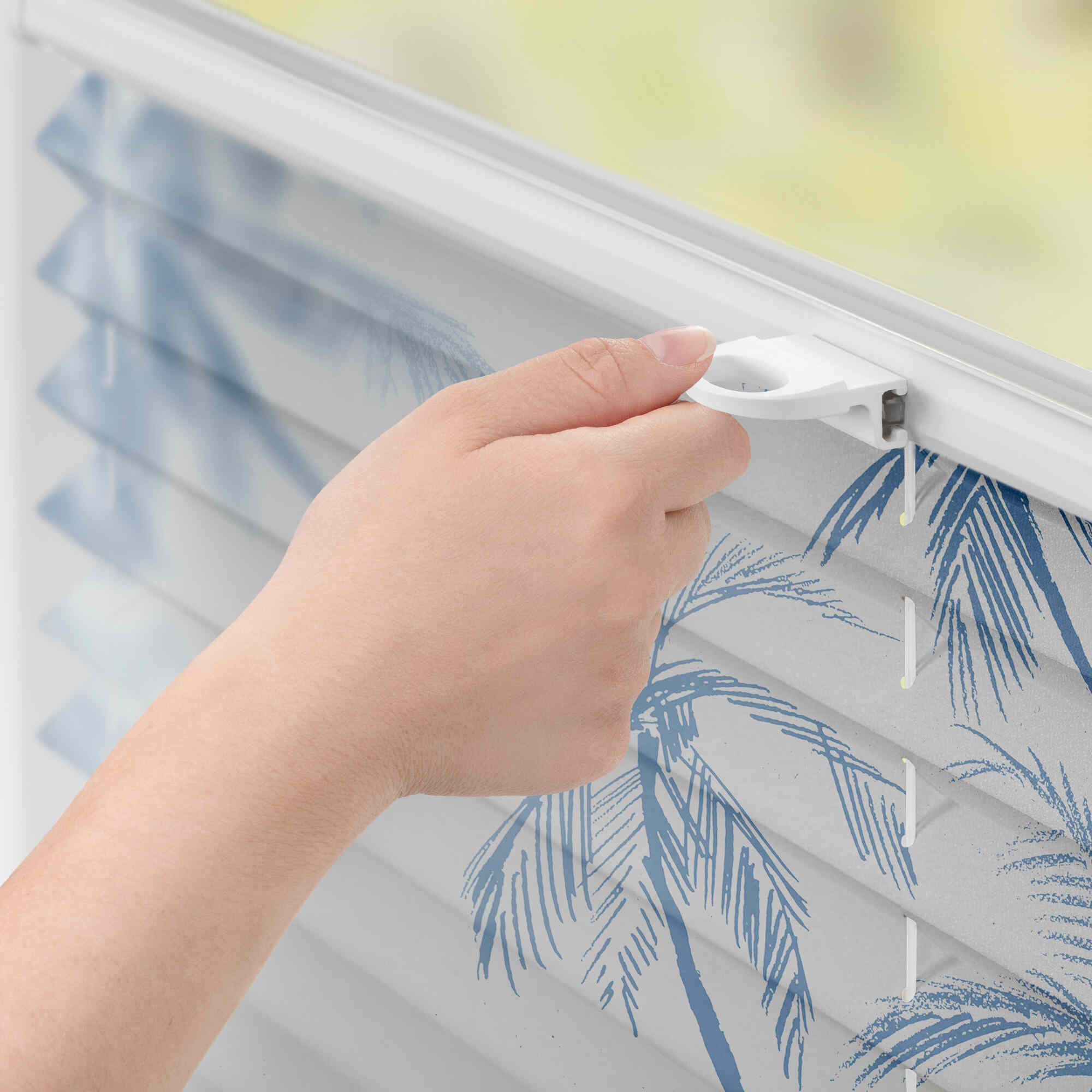 Design Plissee mit Motiv Blueprint Palms Design Plissee mit Motiv Blueprint Palms