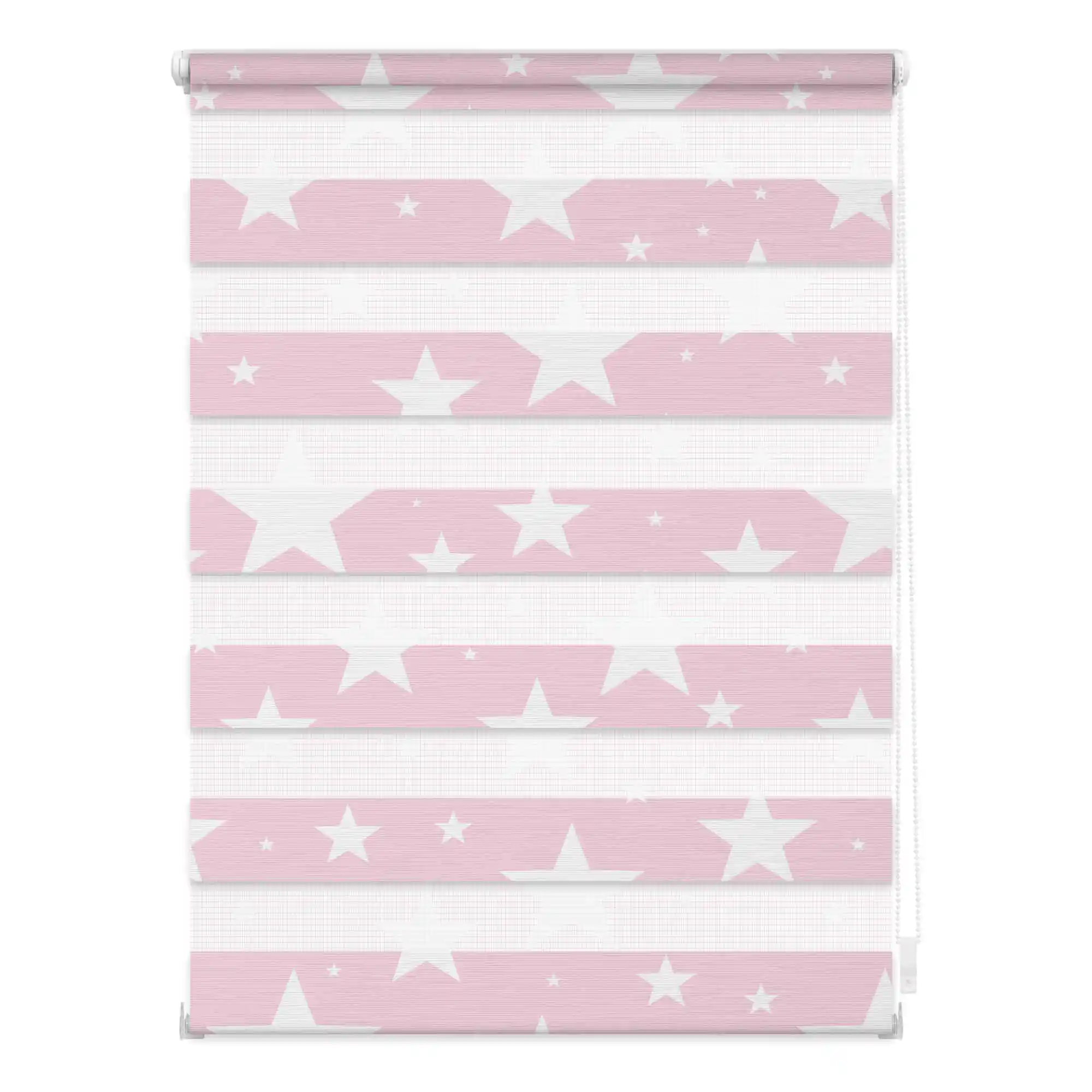 Doppelrollo mit Motiv Sterne Rosa