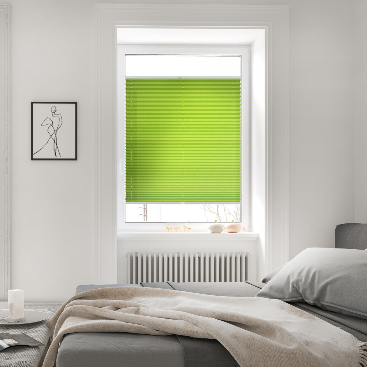 Dekoration für Zuhause, Innenarchitektur, Sonnenschutz für Fenster, Fenster, Bett