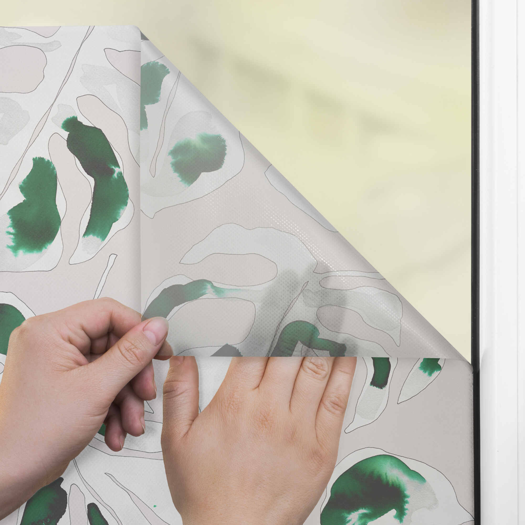 Design Fensterfolie mit Motiv Monstera Design Fensterfolie mit Motiv Monstera