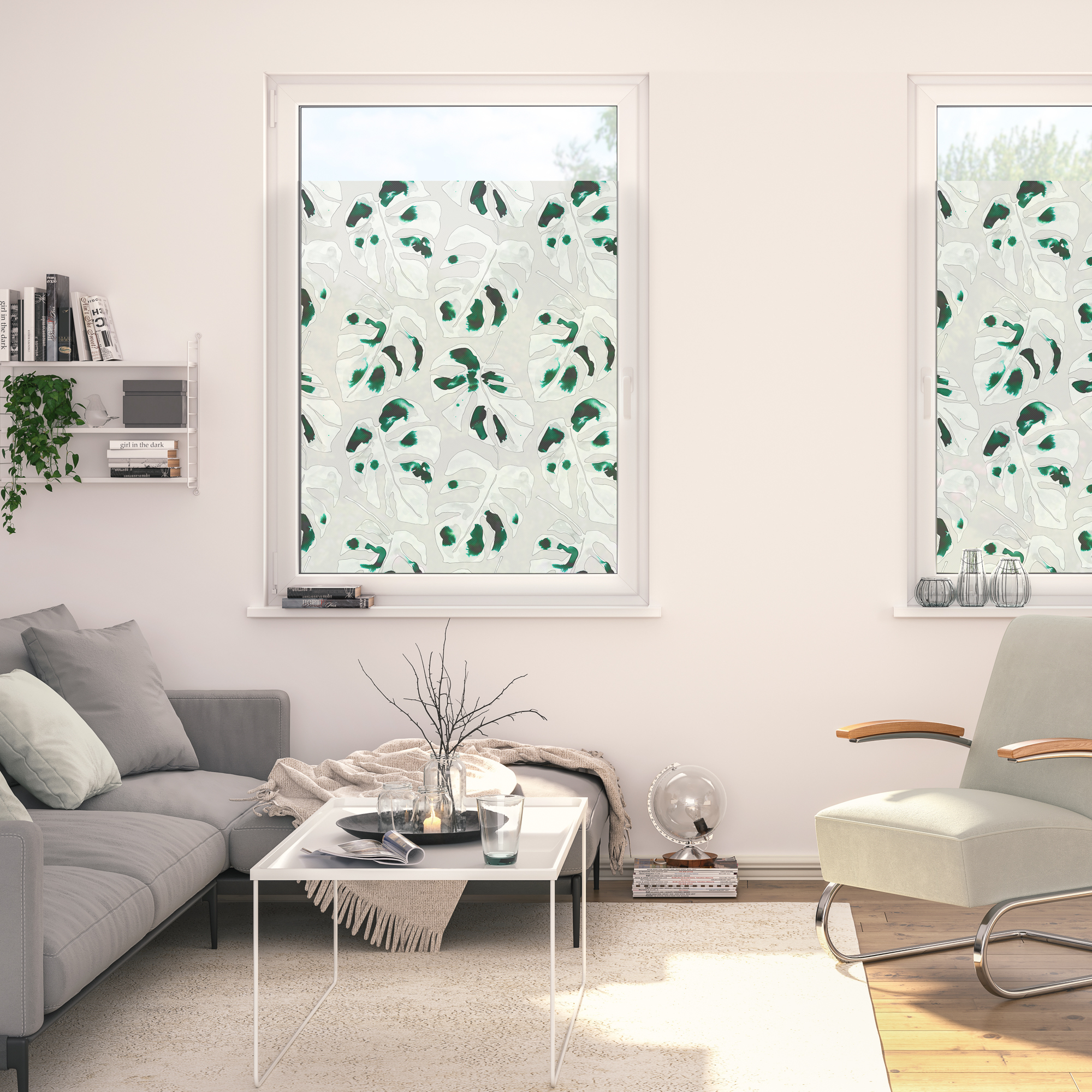 Design Fensterfolie mit Motiv Monstera