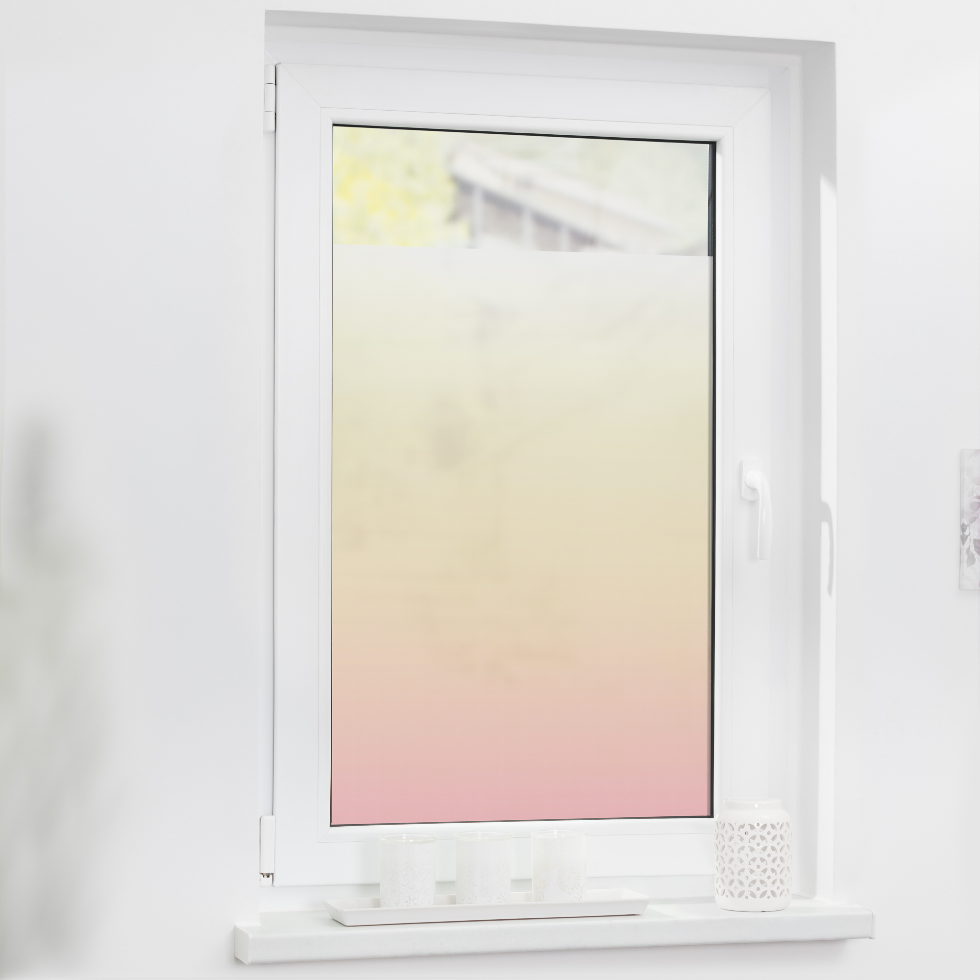 Fensterfolie mit Motiv Ombre Rosa Fensterfolie mit Motiv Ombre Rosa