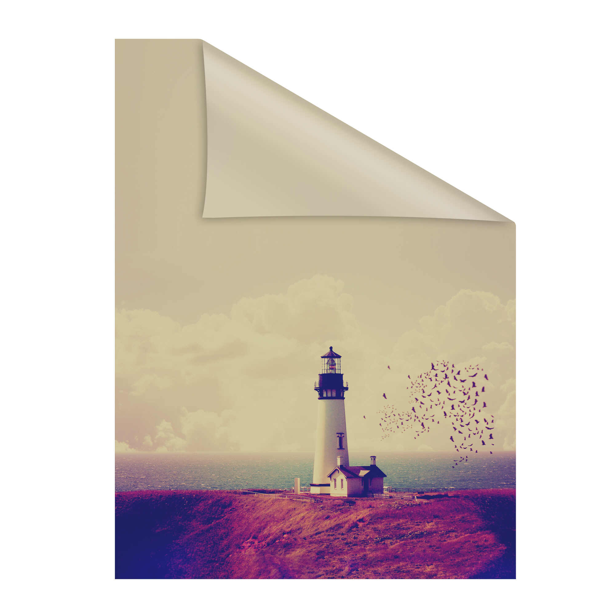 Fensterfolie mit Motiv Leuchtturm Fensterfolie mit Motiv Leuchtturm