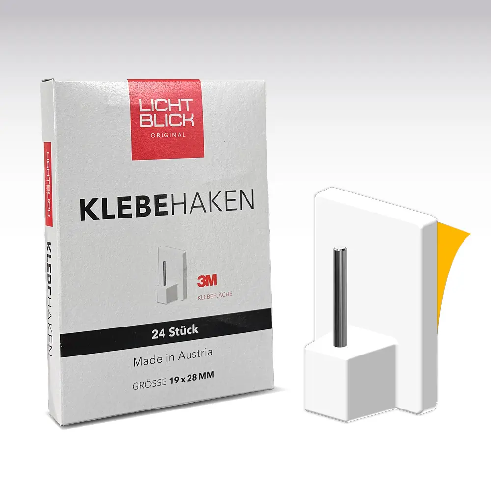 Klebehaken - Gardinenhaken 24 Stück | selbstklebend