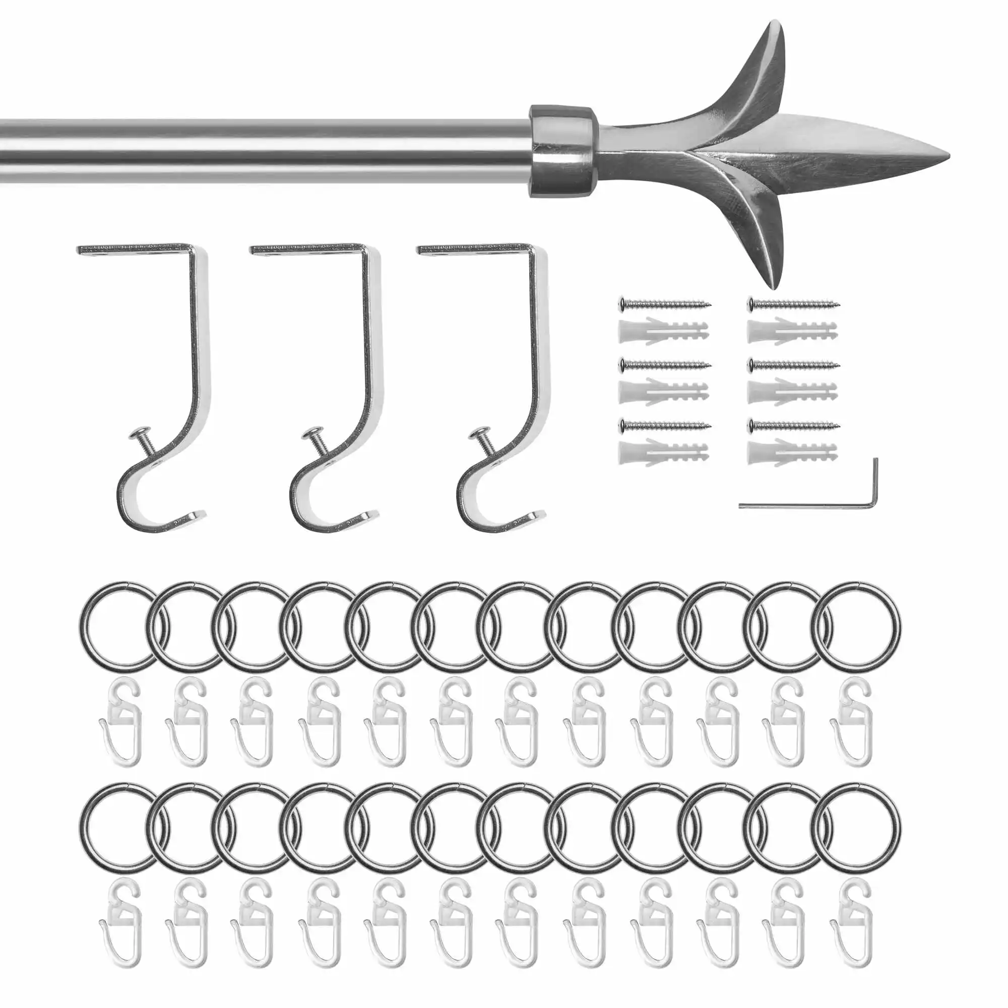 Gardinenstange Lilie, 16 mm, ausziehbar