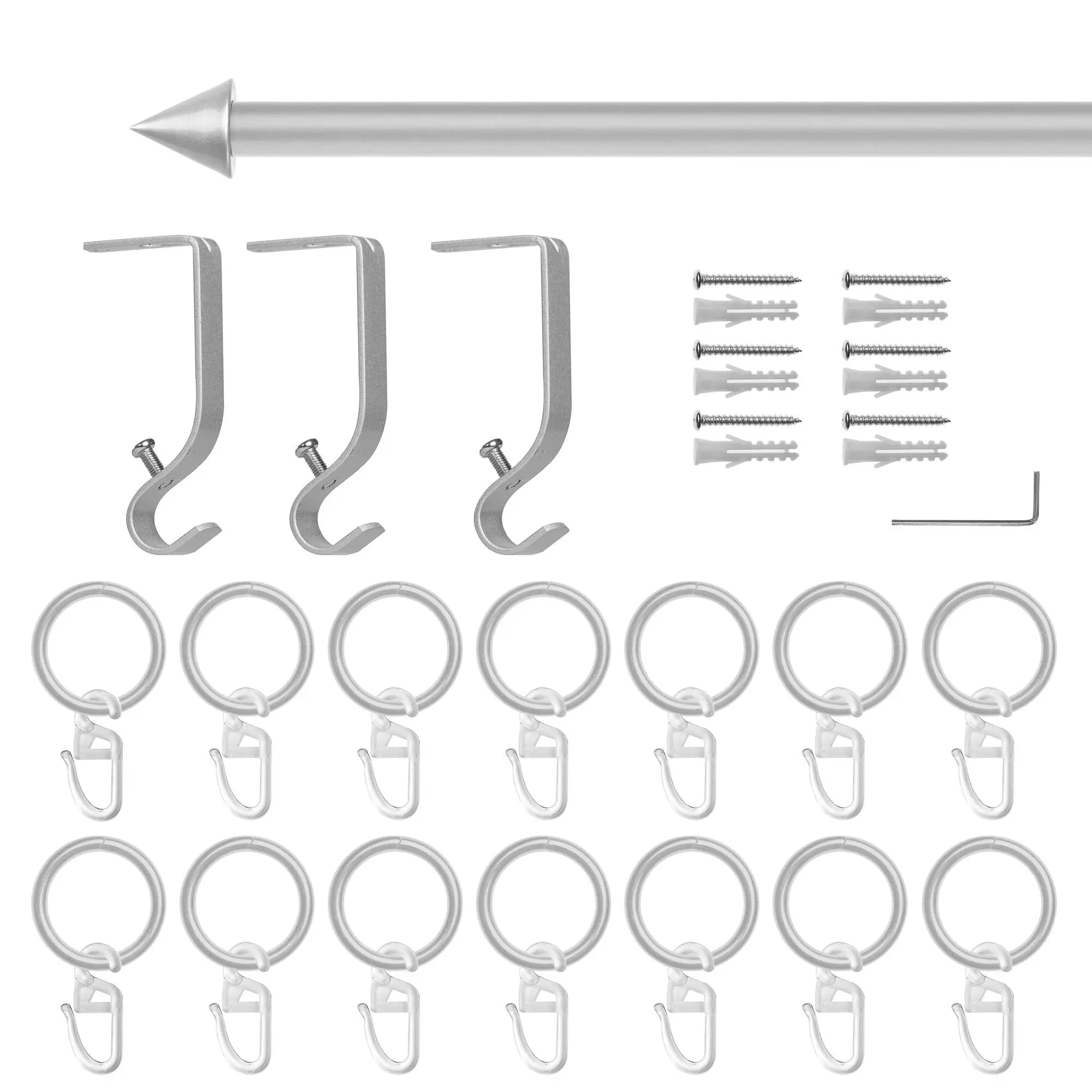 Gardinenstange Kegel, 16 mm, ausziehbar