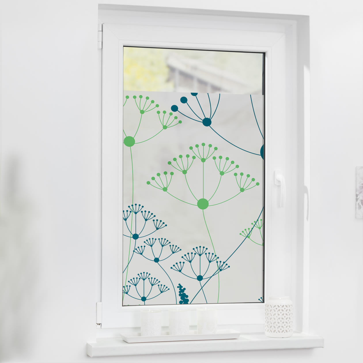Fensterfolie mit Motiv Wiese Fensterfolie mit Motiv Wiese