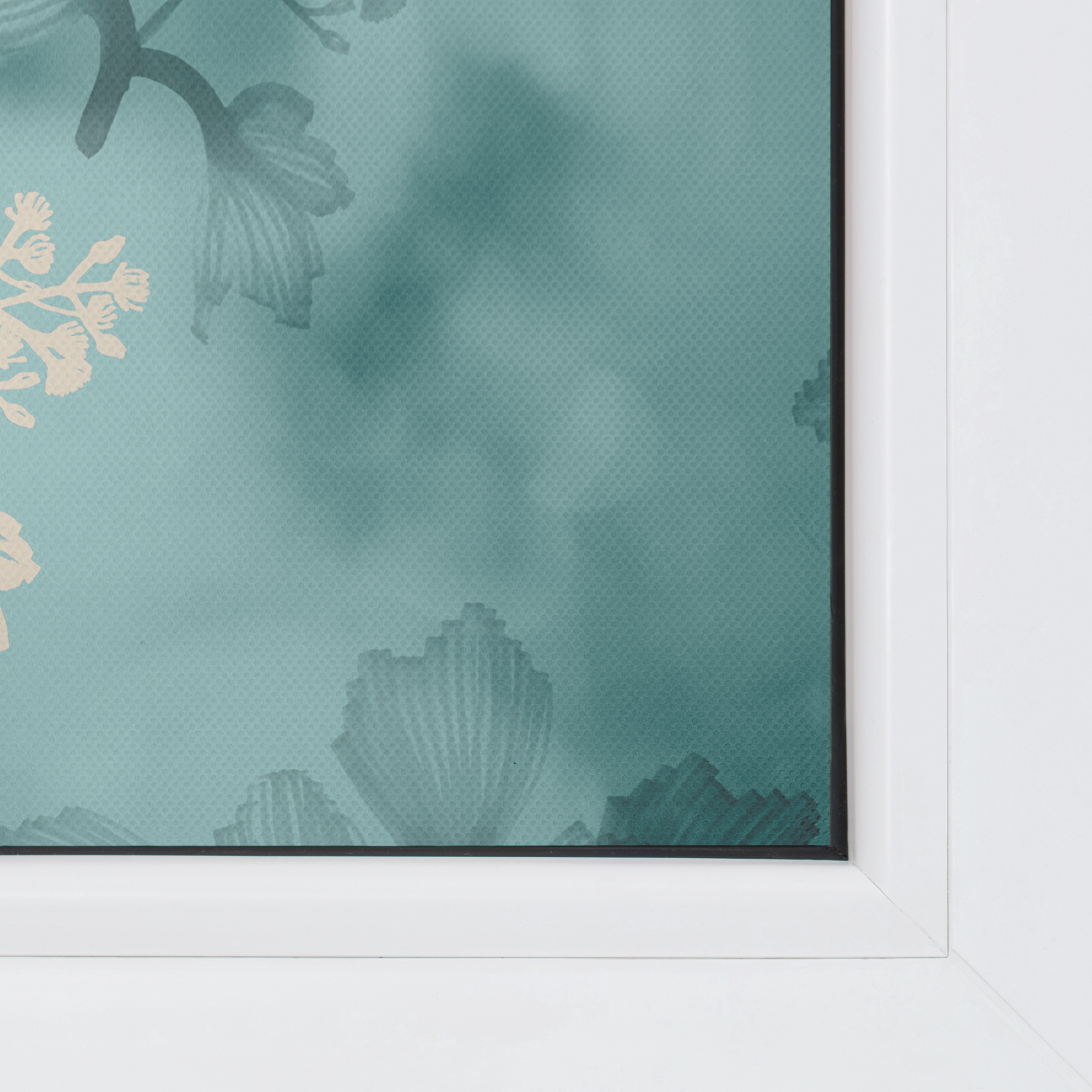 Design Fensterfolie mit Motiv Aqua Floral