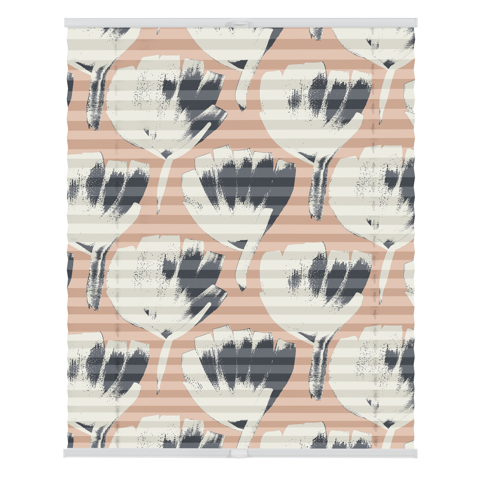 Design Plissee mit Motiv Jumbo Flowers On Salmon