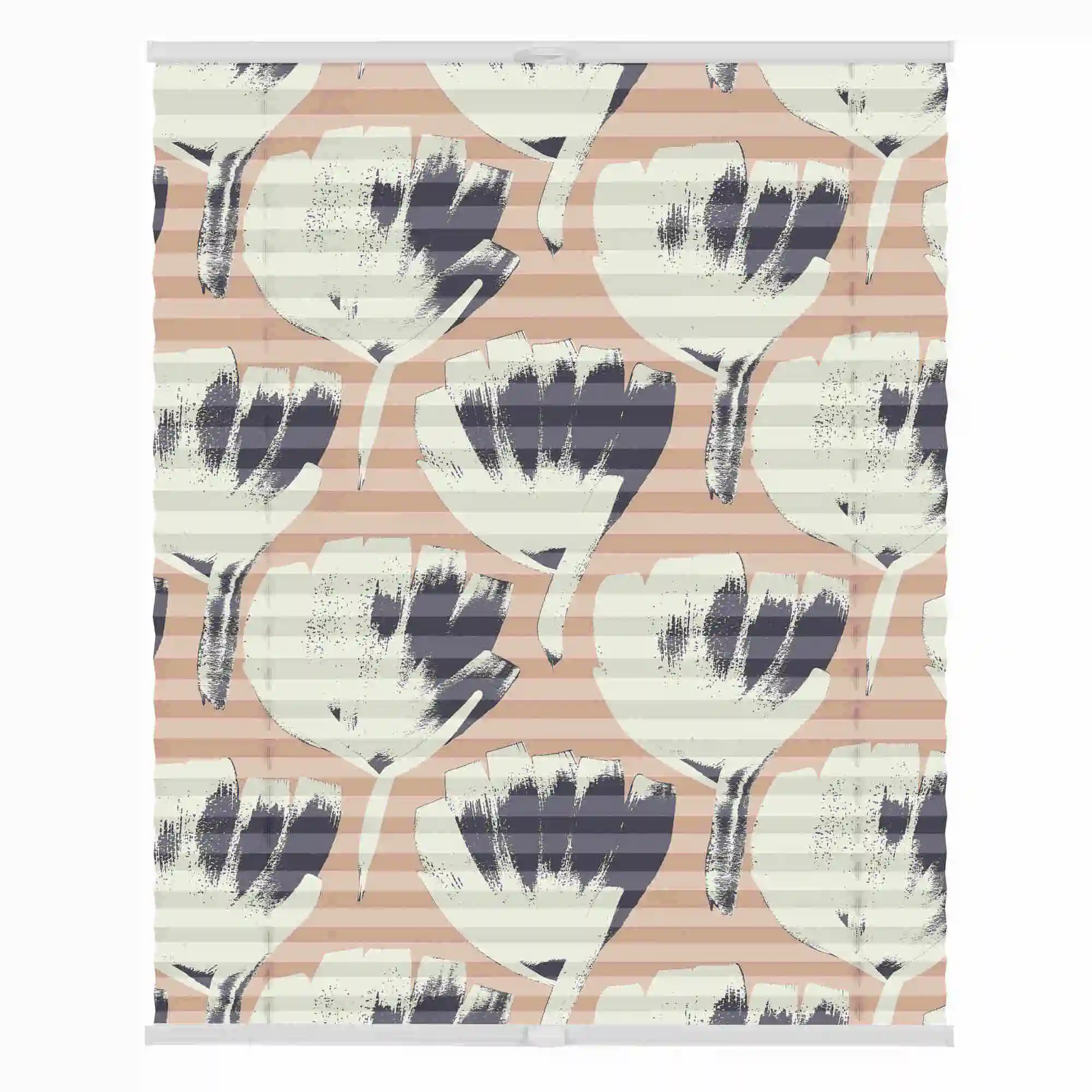 Design Plissee mit Motiv Jumbo Flowers On Salmon