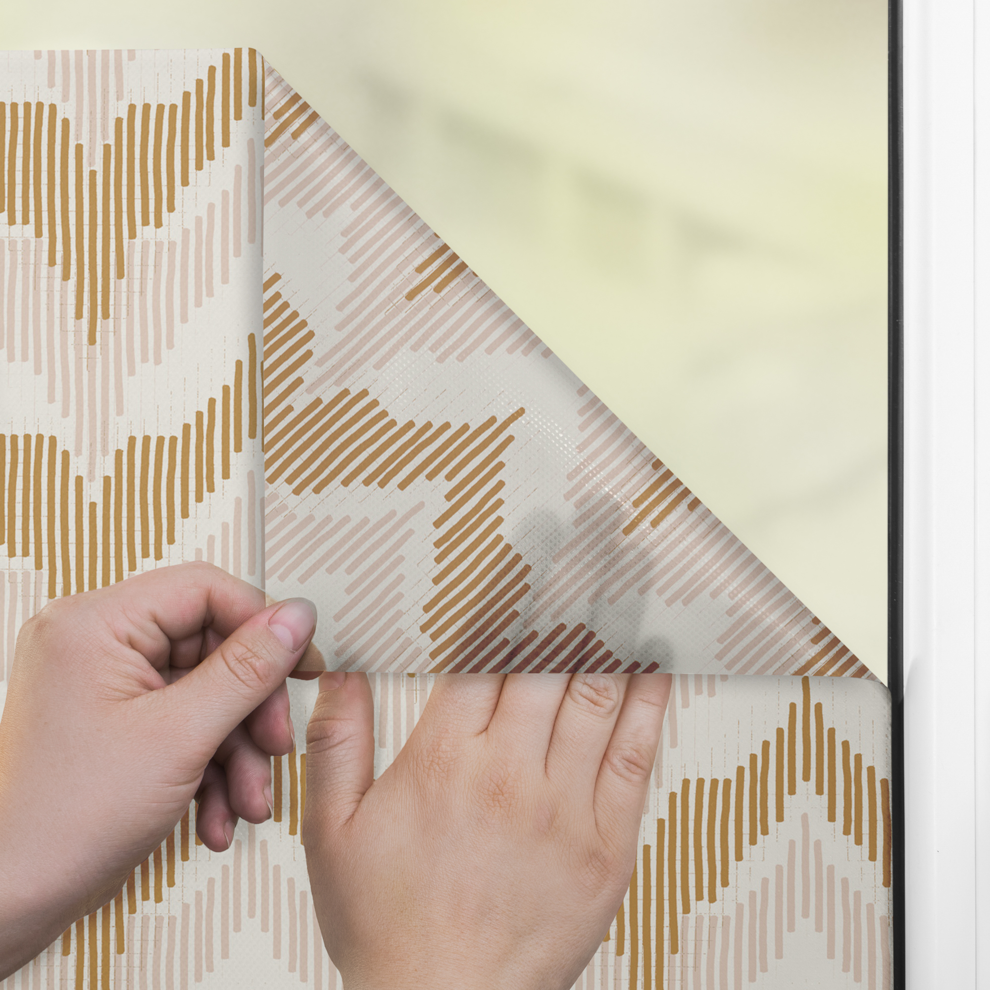 Design Fensterfolie mit Motiv Boho Zig Zag