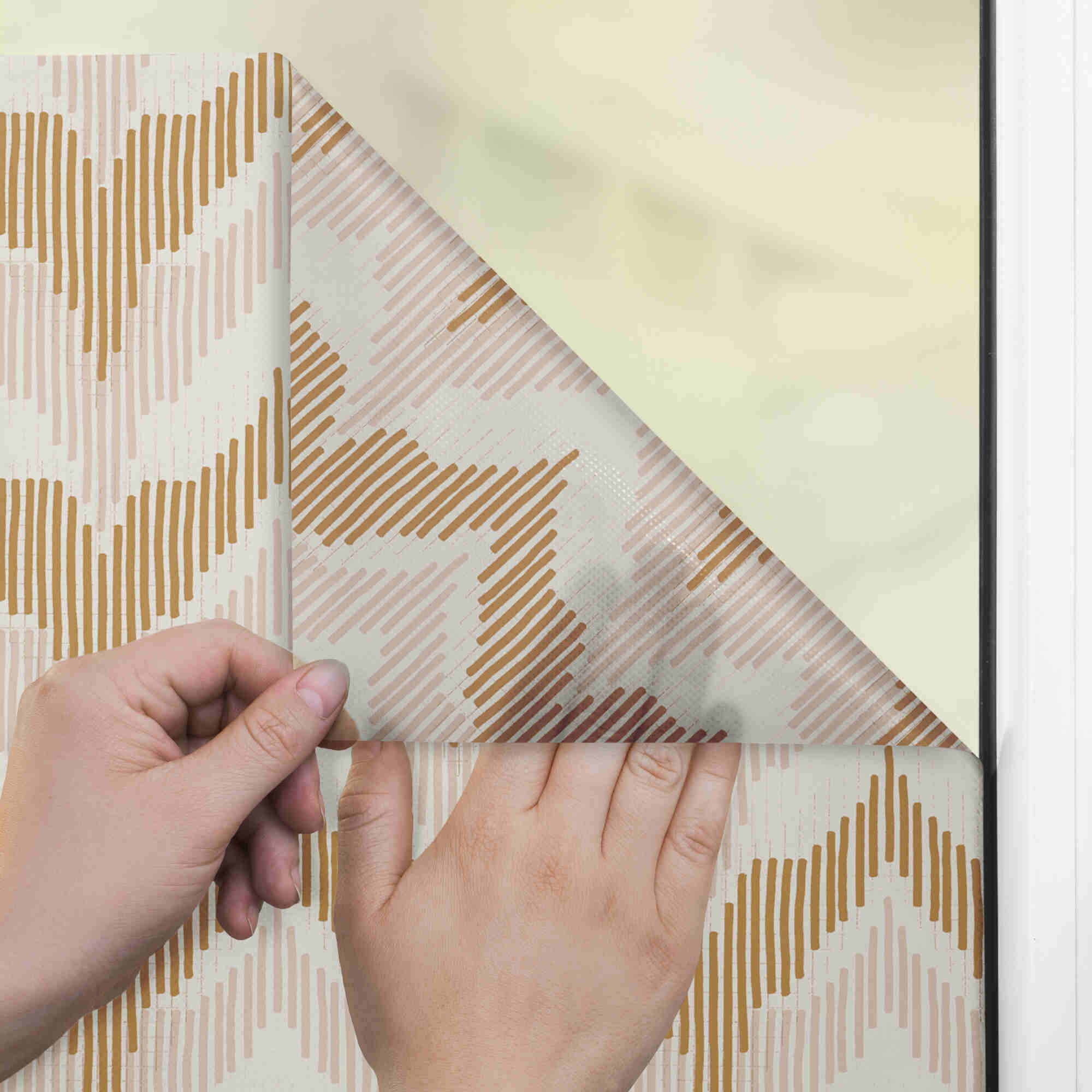 Design Fensterfolie mit Motiv Boho Zig Zag Design Fensterfolie mit Motiv Boho Zig Zag