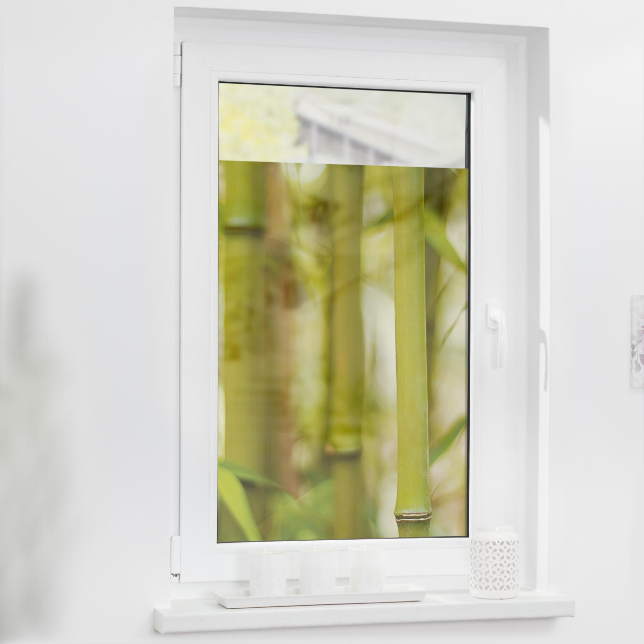 Fensterfolie mit Motiv Bambus Fensterfolie mit Motiv Bambus