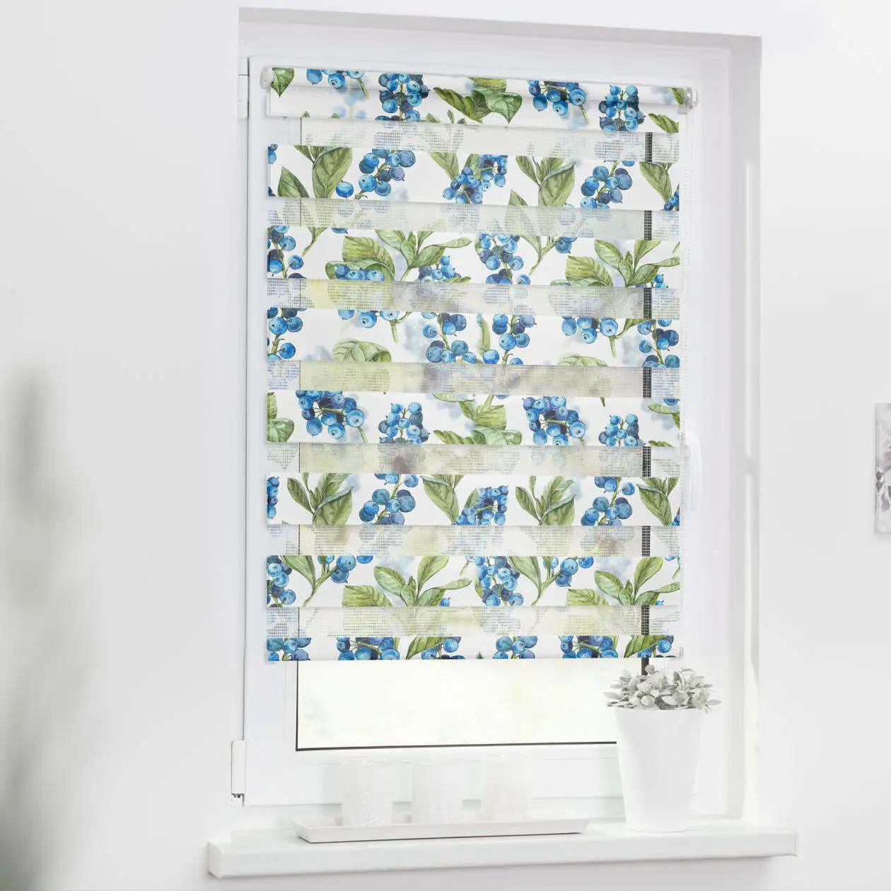 Doppelrollo mit Motiv Heidelbeere