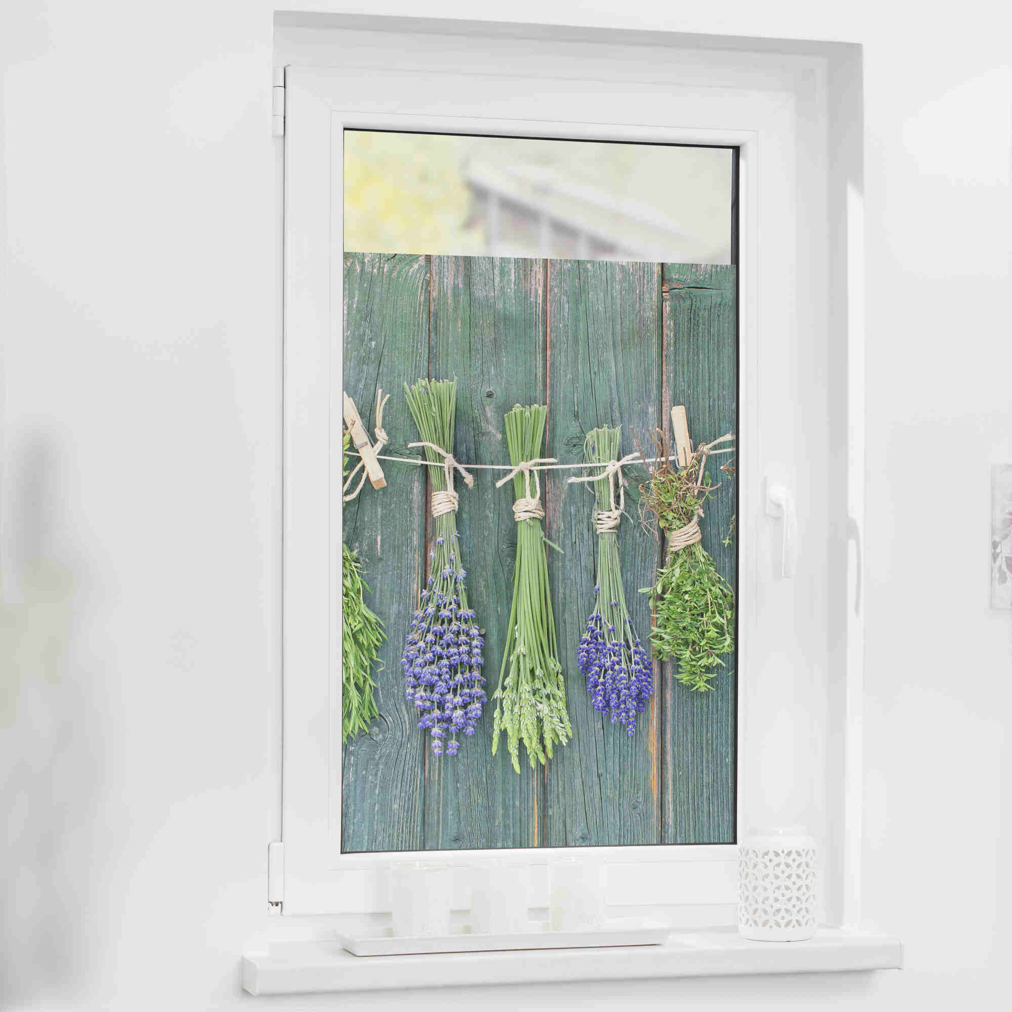 Fensterfolie mit Motiv Kräuter Fensterfolie mit Motiv Kräuter