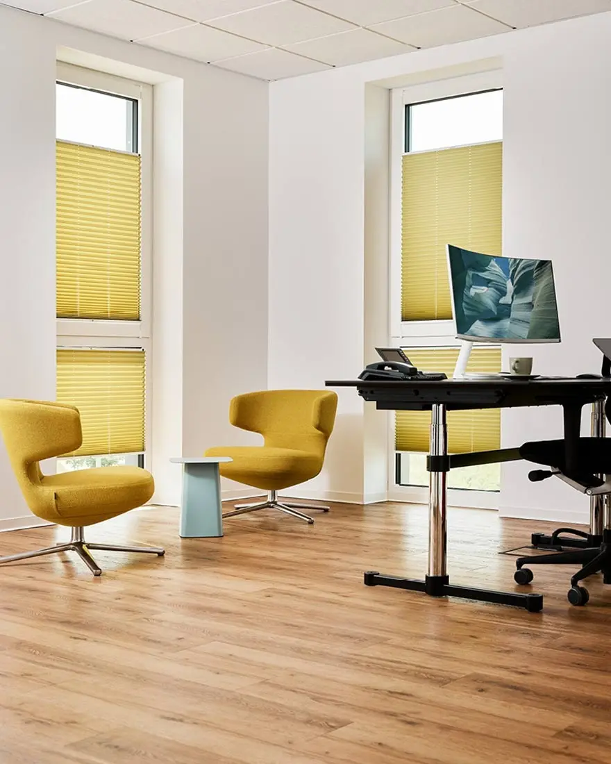 Plissees-Buero-Lichtdurchlassig