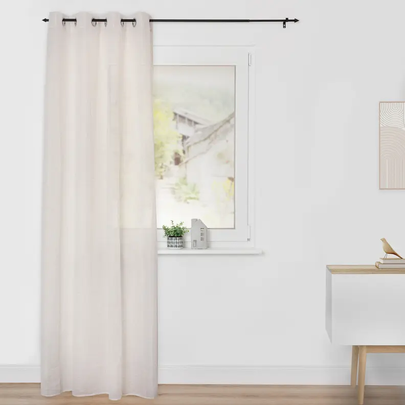 Gardine Leinenoptik mit Ösen 1 Schal