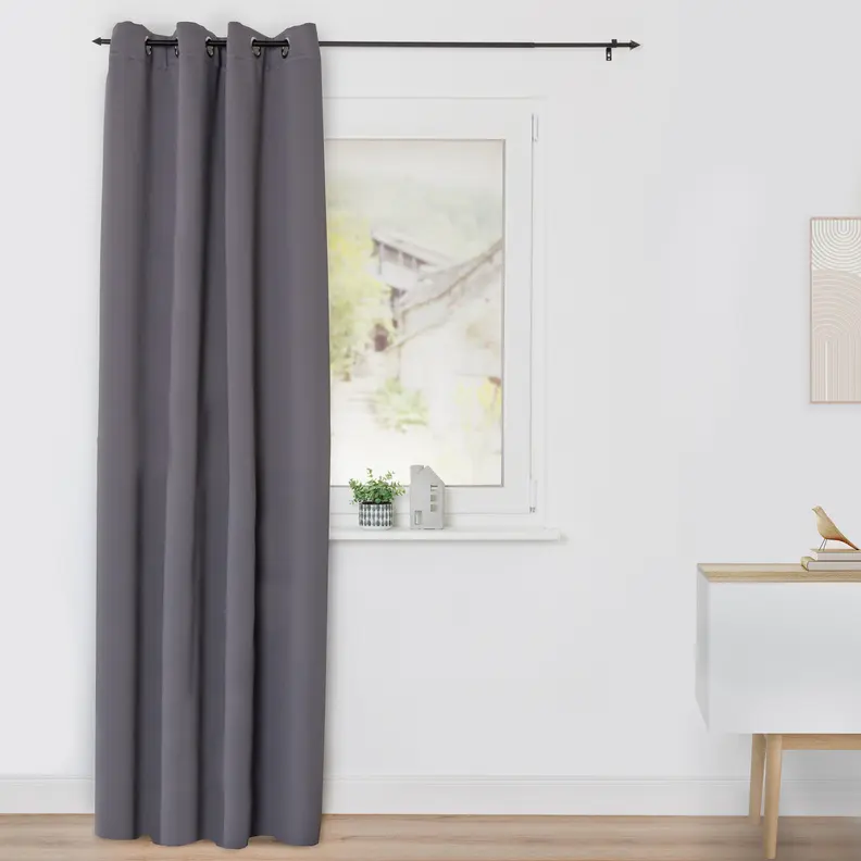 GTV.140.145.01 - grau verdunkelnd Gardine