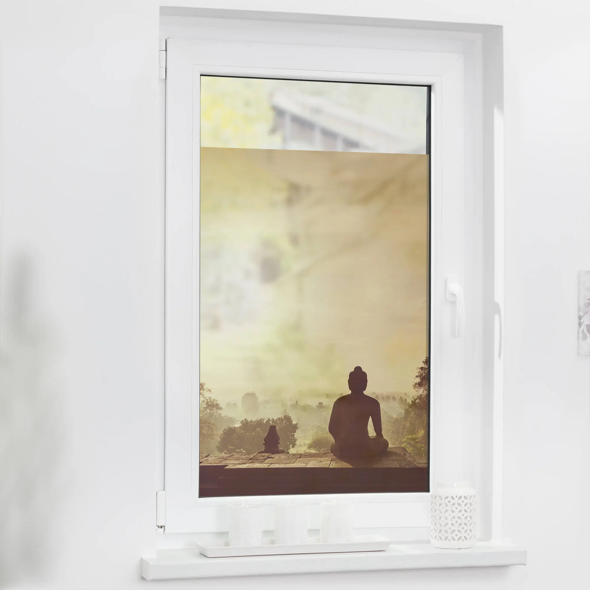 Fensterfolie mit Motiv Tempel Borobudur