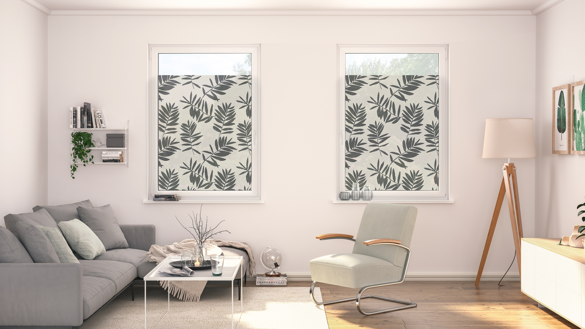 Design Fensterfolie mit Motiv Black Watercolor