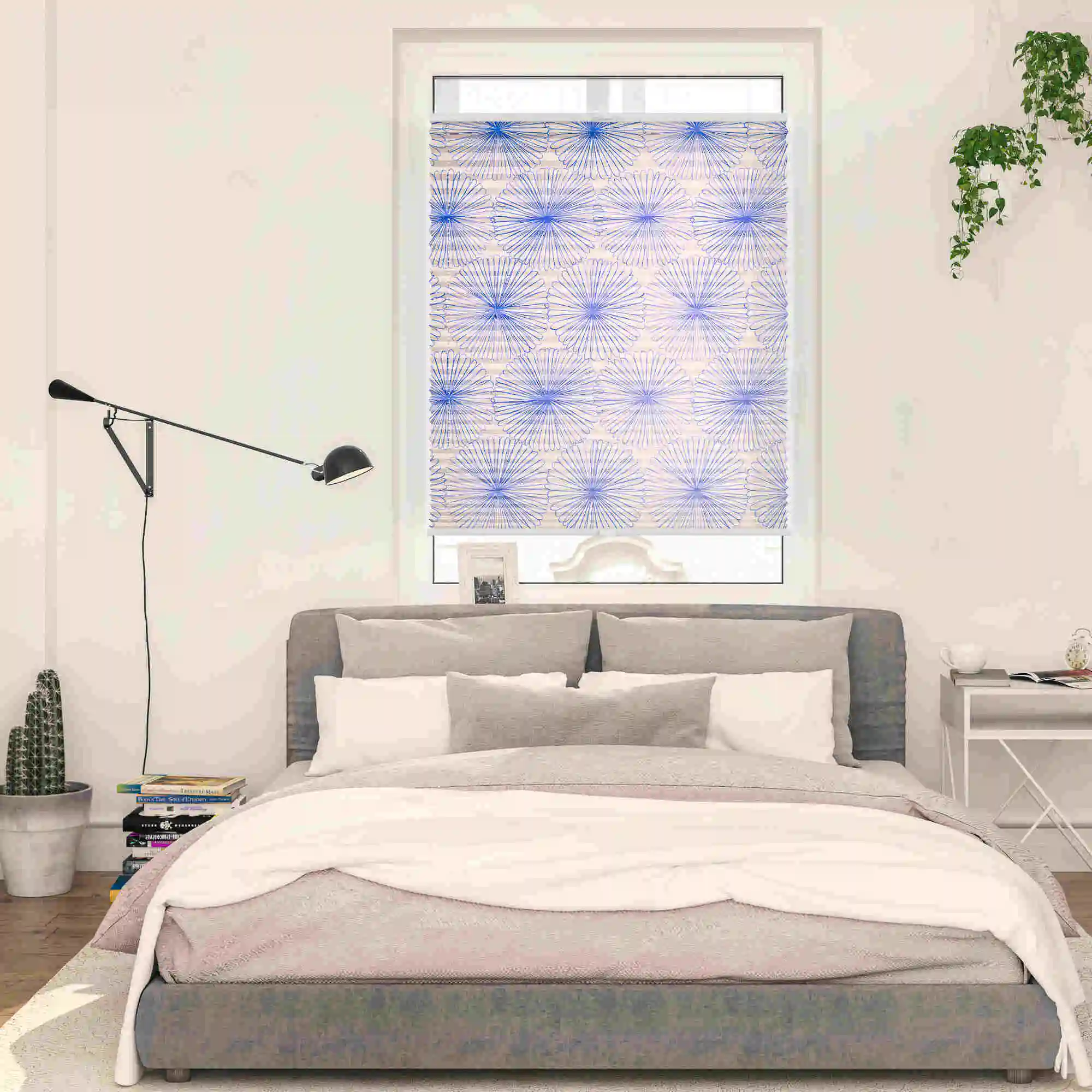 Design Plissee mit Motiv Flower Wheel