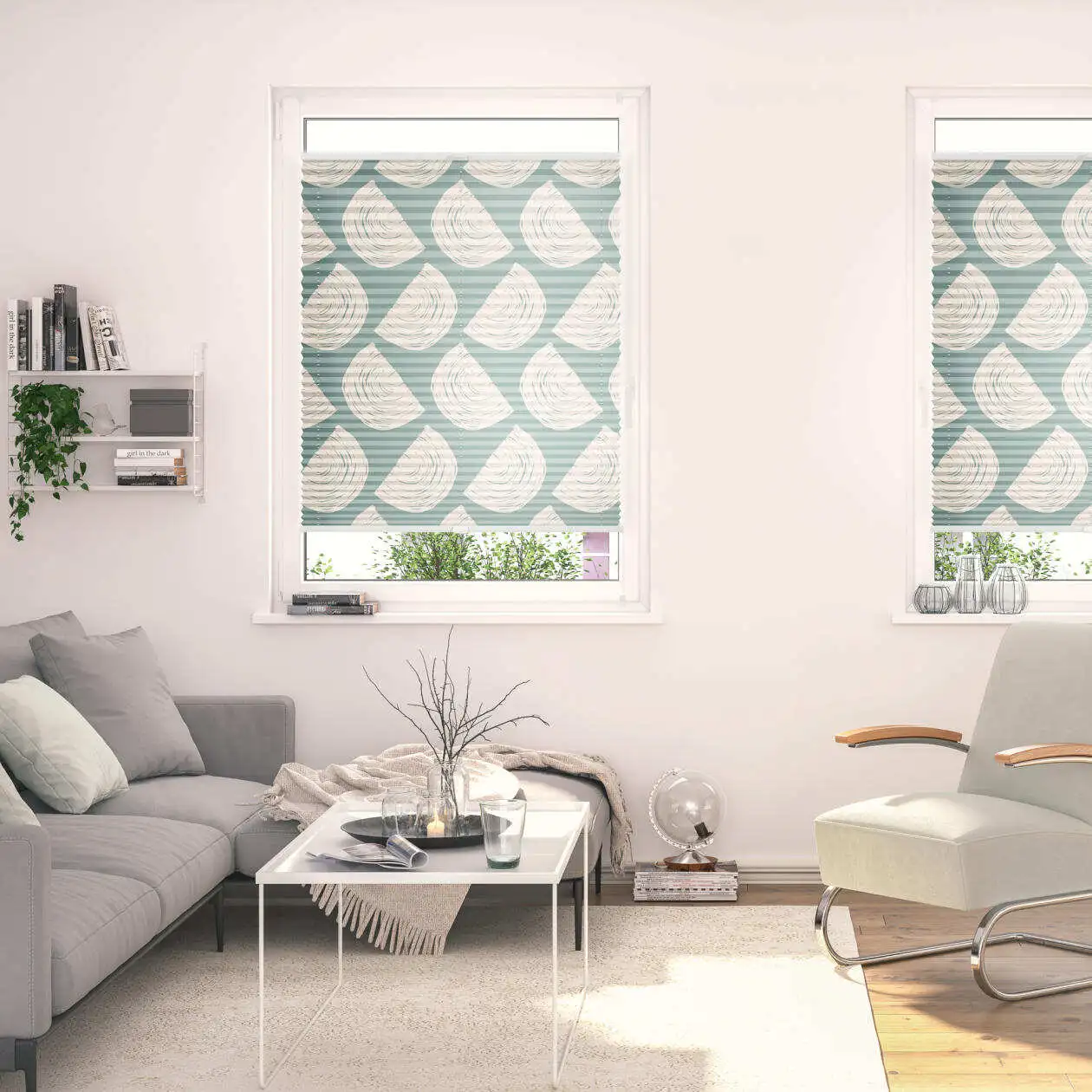 Design Plissee mit Motiv Moving Rainbow