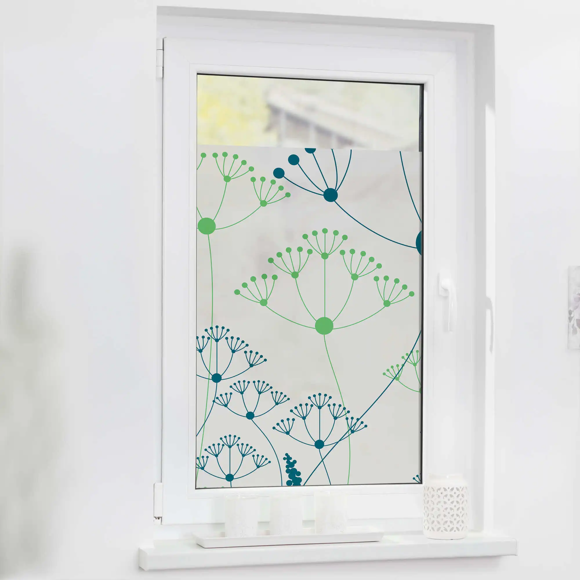 Fensterfolie mit Motiv Wiese