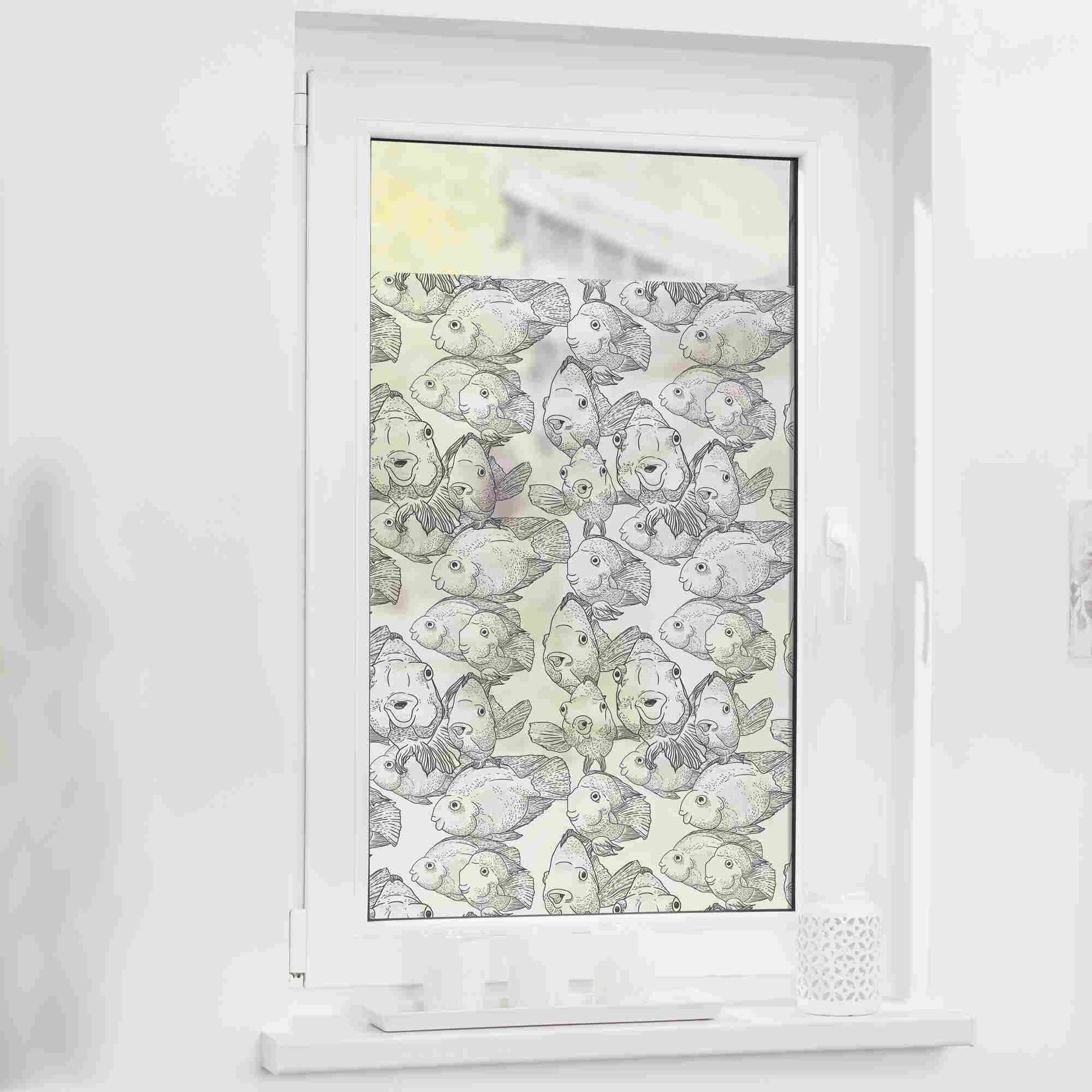 Fensterfolie mit Motiv Fische Fensterfolie mit Motiv Fische