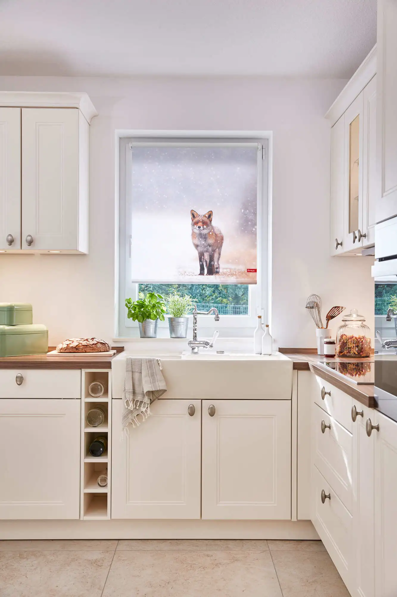 Rollo mit Weihnachtsmotiv Fuchs