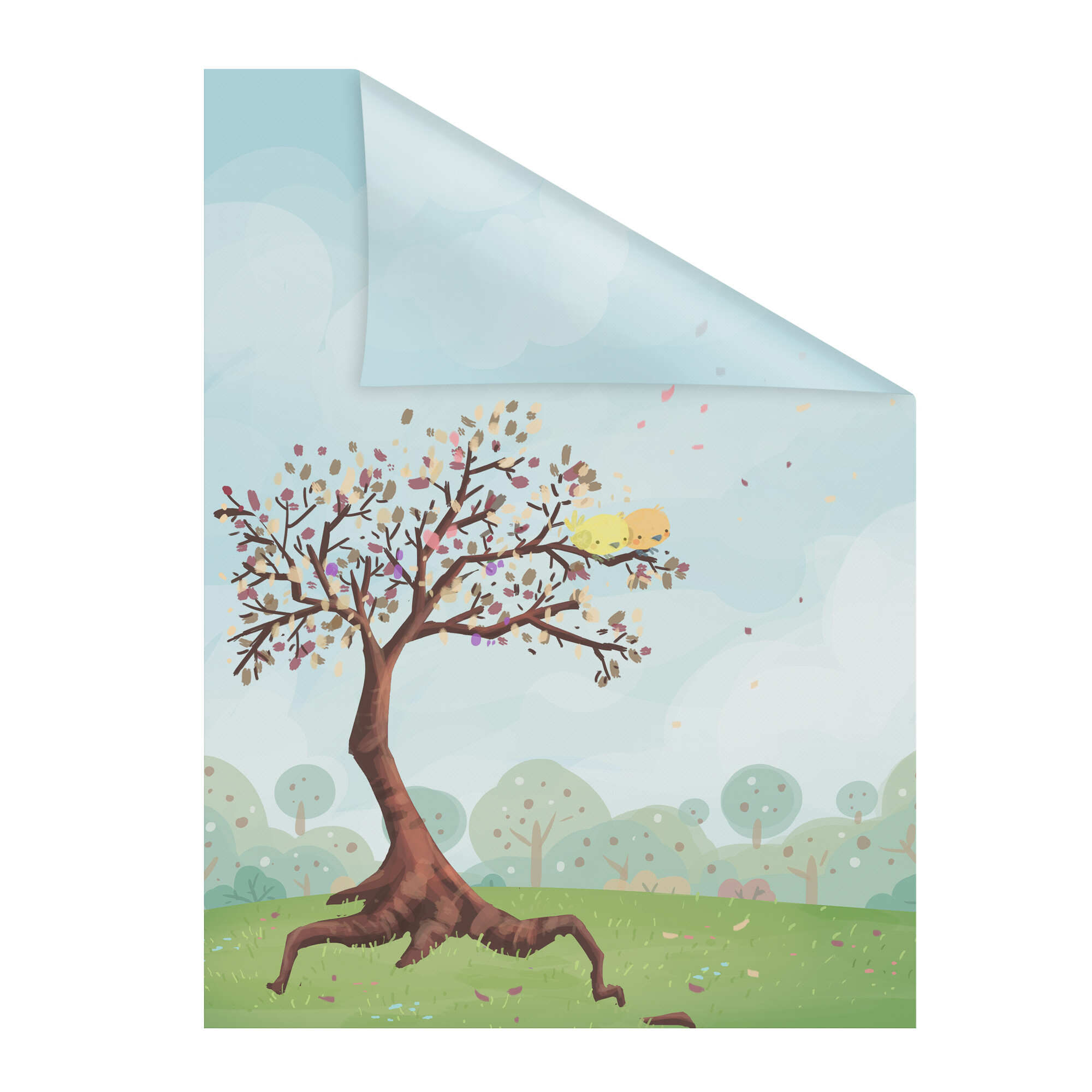 Fensterfolie mit Motiv Märchenbaum Fensterfolie mit Motiv Märchenbaum