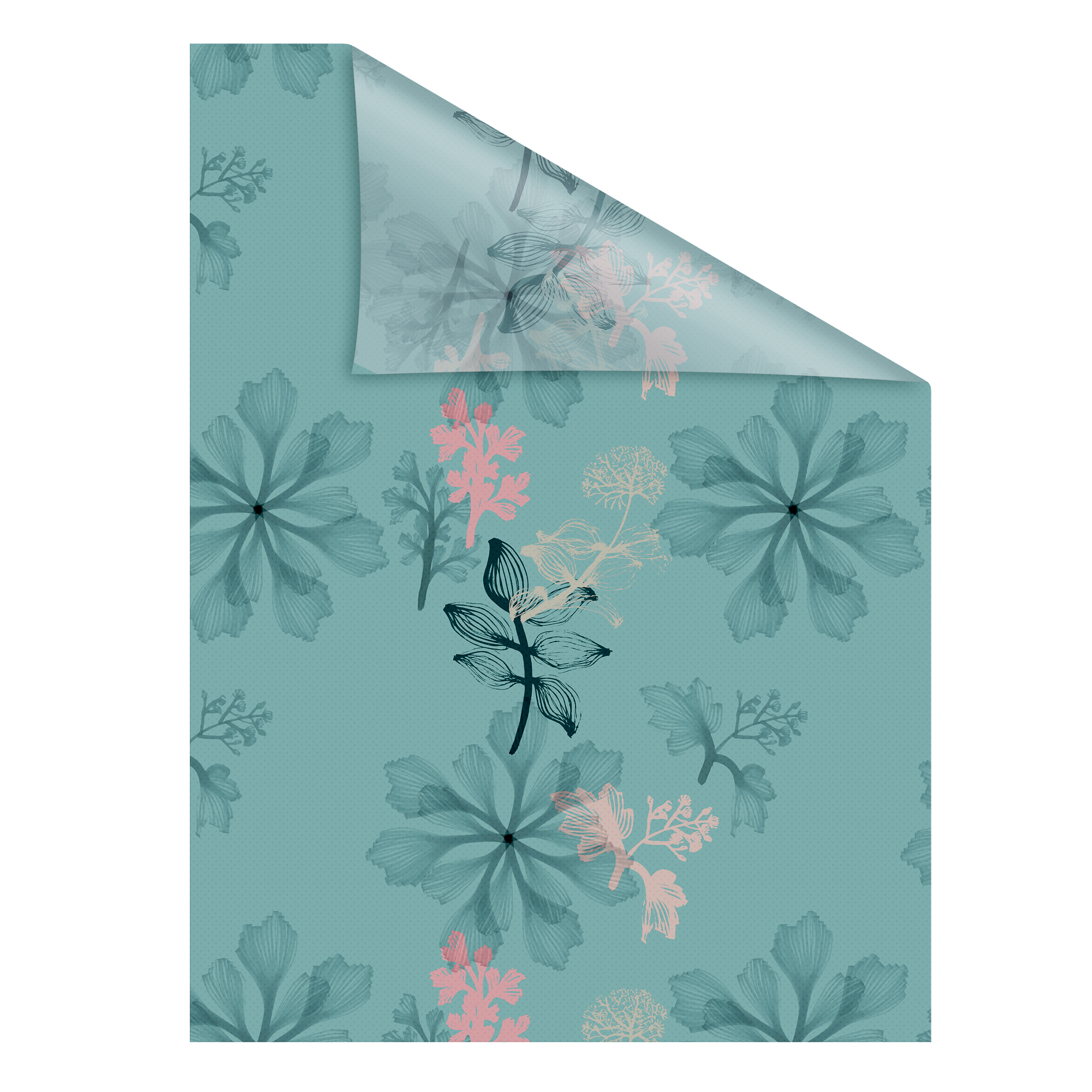 Design Fensterfolie mit Motiv Aqua Floral