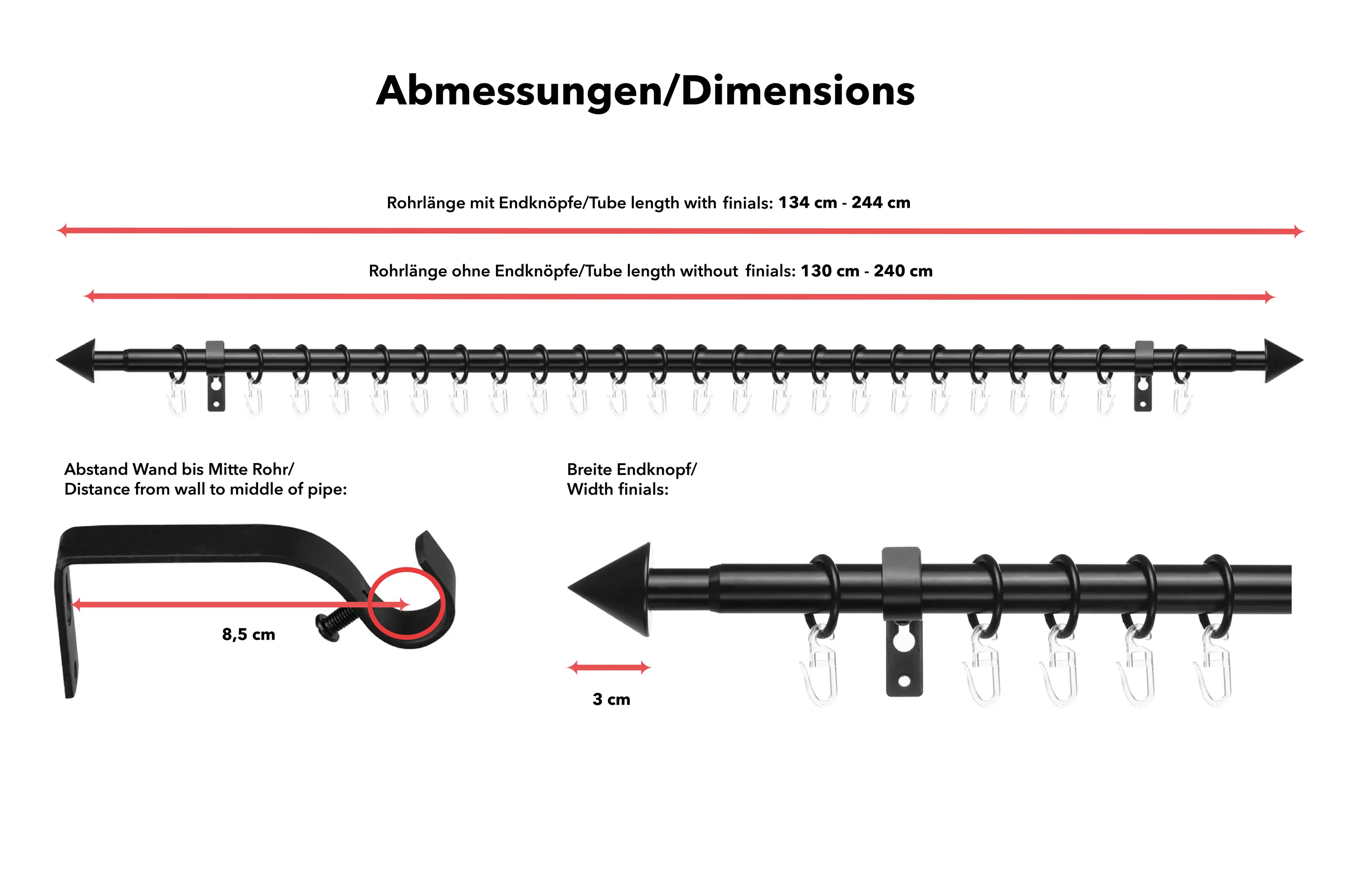 Gardinenstange Kegel