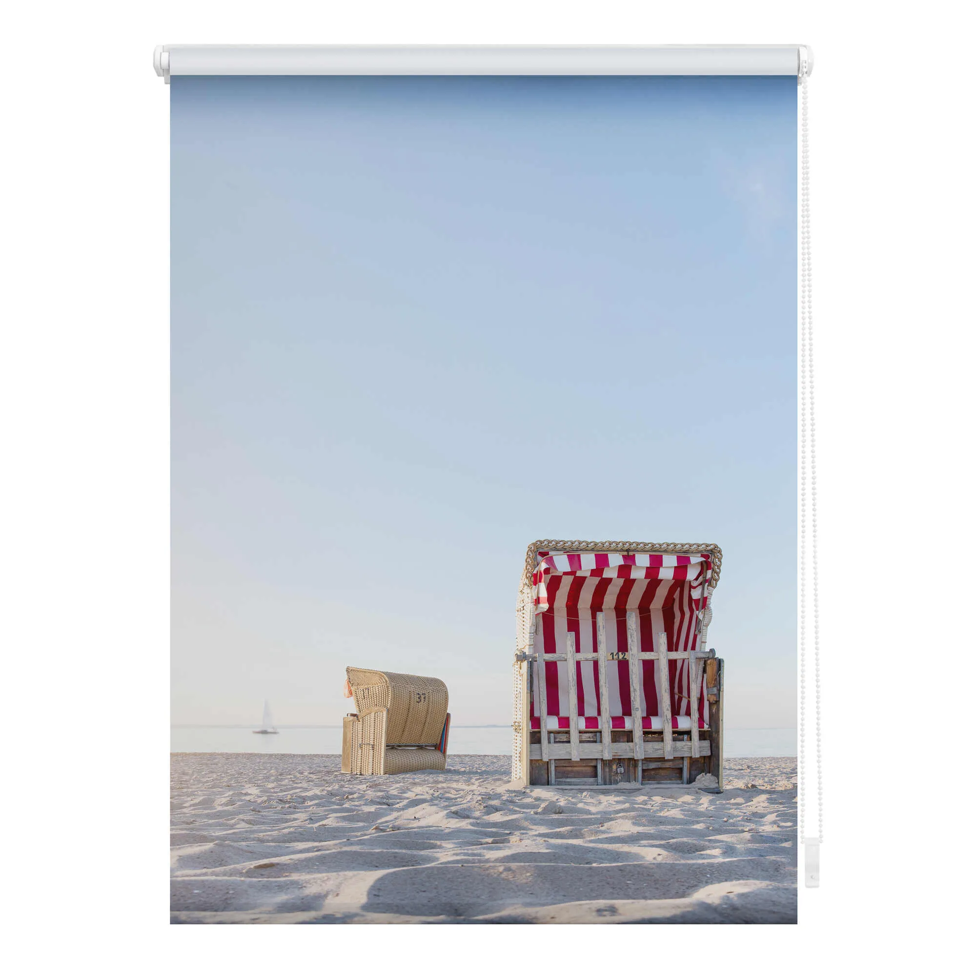 Rollo mit Motiv  Strandkorb