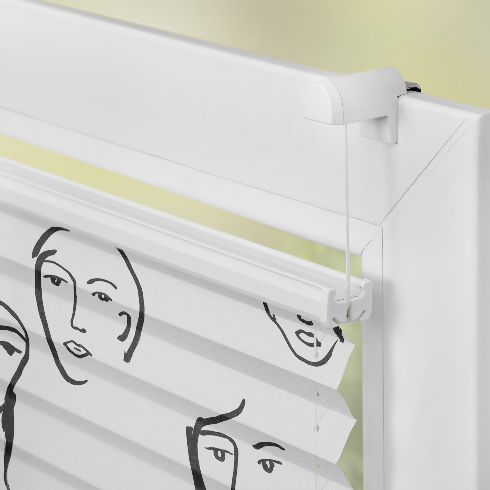 Design Plissee mit Motiv Faces Design Plissee mit Motiv Faces