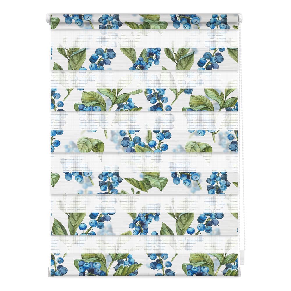 Doppelrollo mit Motiv Heidelbeere