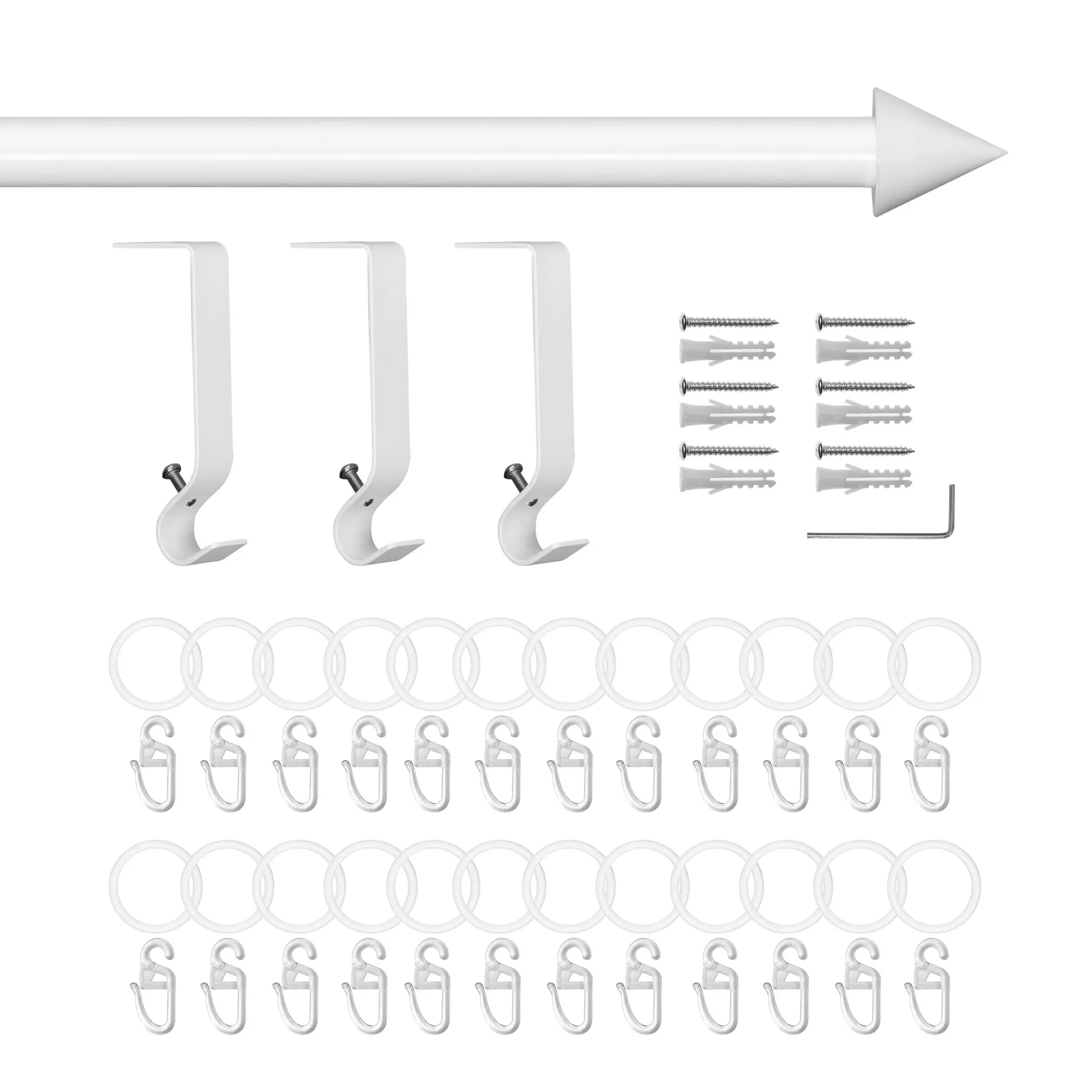 Gardinenstange Kegel, 16 mm, ausziehbar
