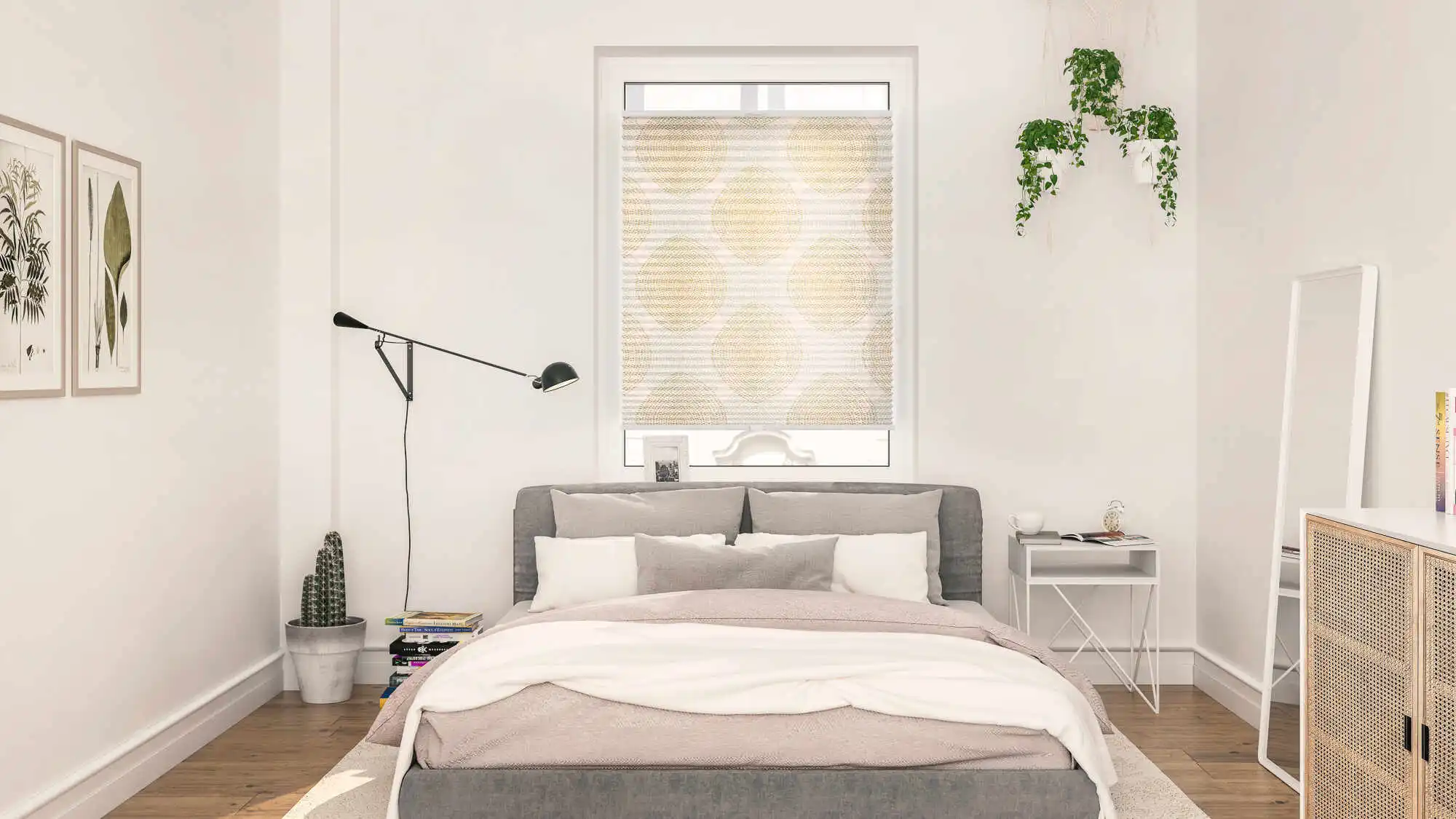 Design Plissee mit Motiv Boho Drop India