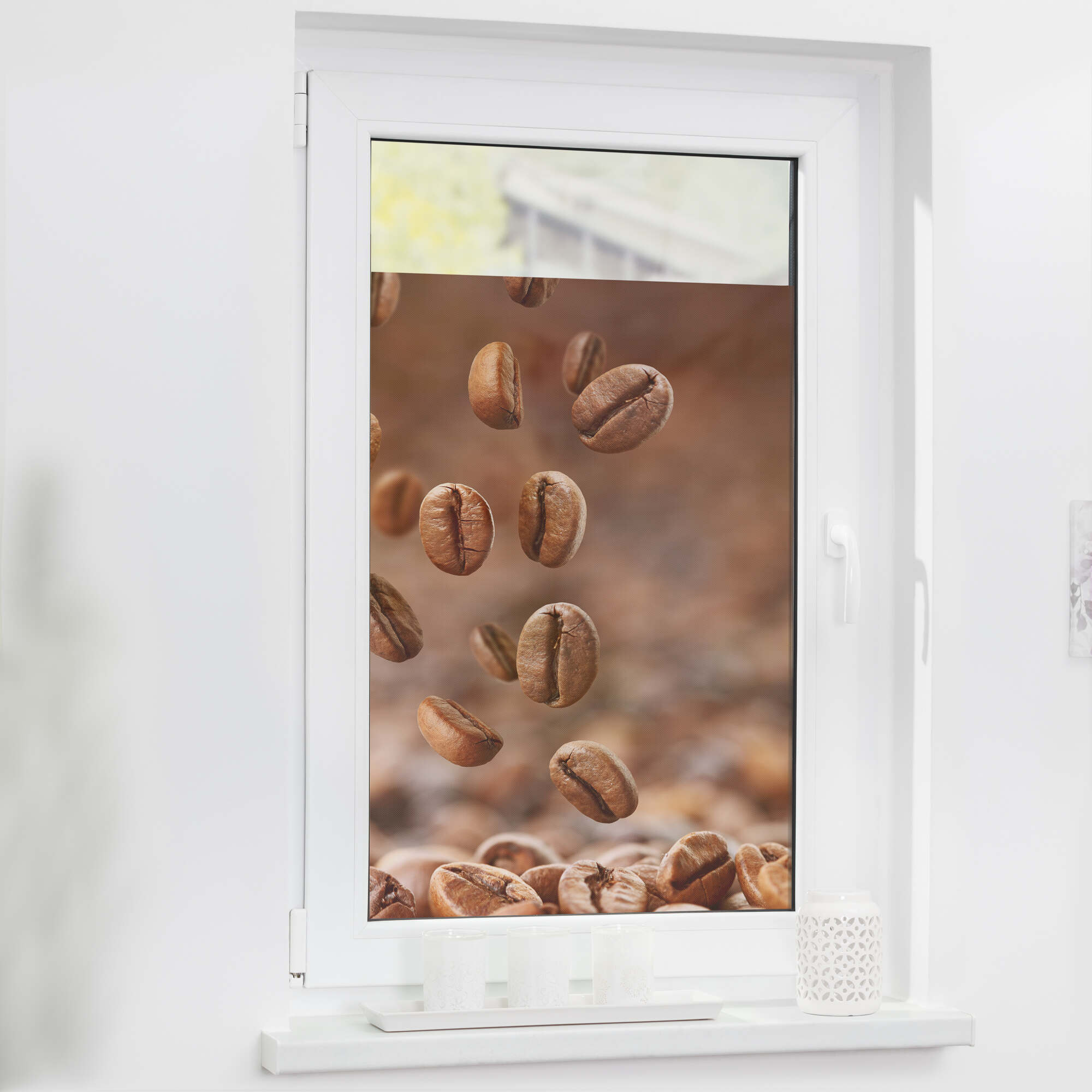 Fensterfolie mit Motiv Kaffee Fensterfolie mit Motiv Kaffee
