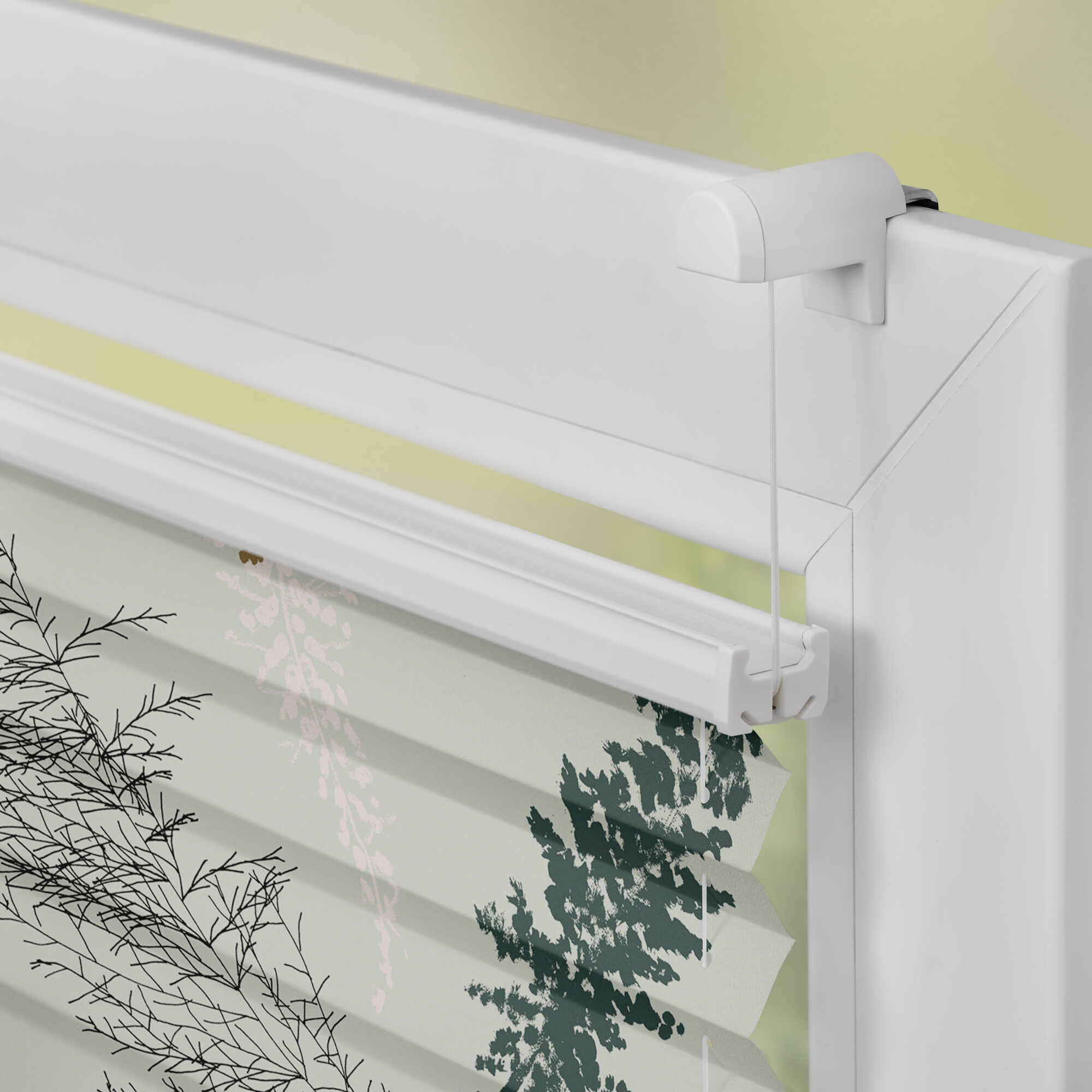 Design Plissee mit Motiv Fir Branches Design Plissee mit Motiv Fir Branches