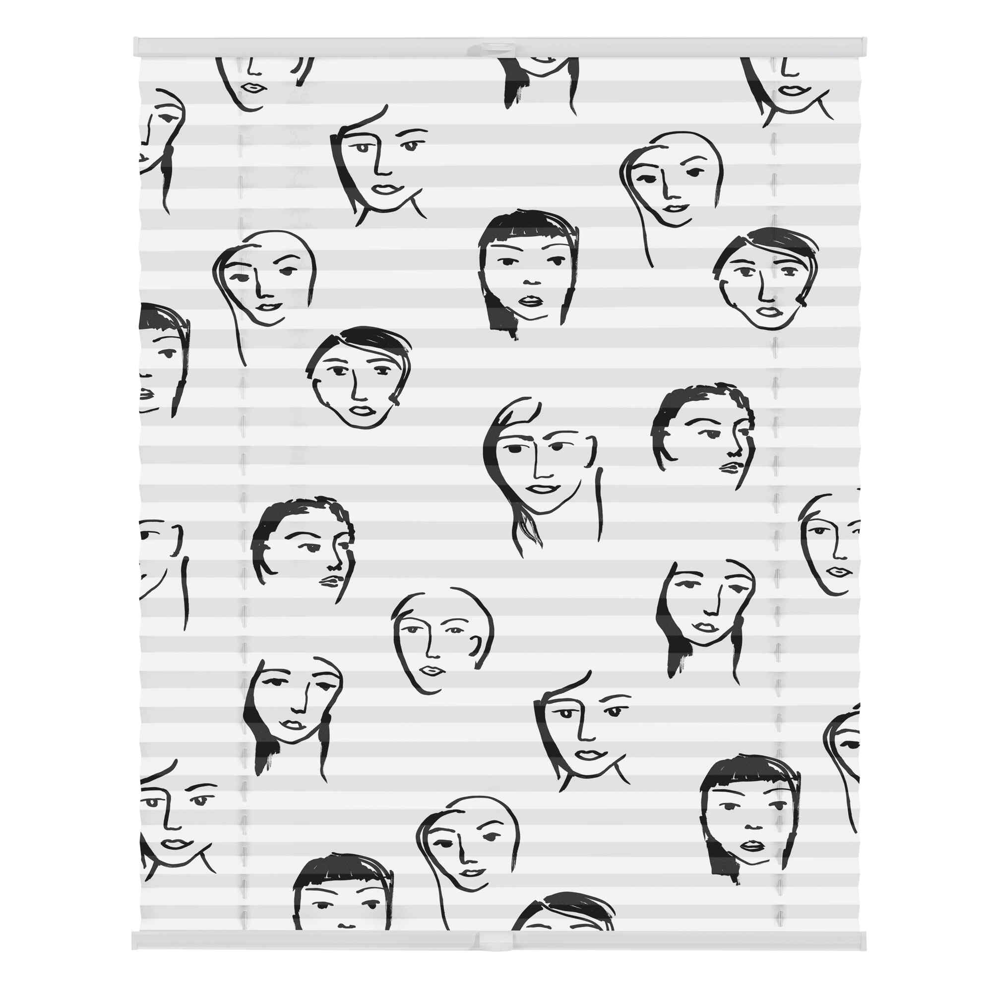 Design Plissee mit Motiv Faces Design Plissee mit Motiv Faces